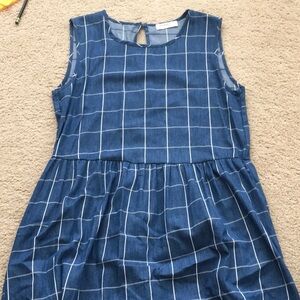 Summer blue check dress